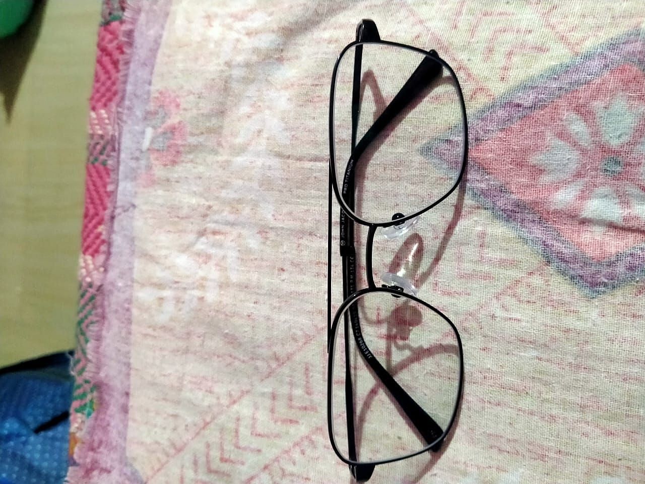 Black Full Rim Square John Jacobs Pro Titanium JJ E10268-C7 Eyeglasses