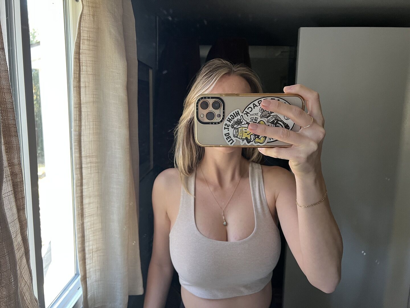 Beyond Yoga Spacedye Simplicity Long Line Bra 2.0 träningsbh Wild Flower Blue stöd