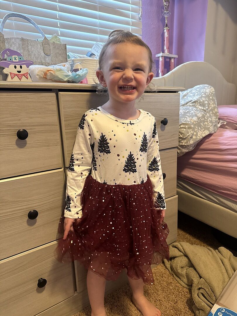 Burgundy Christmas Tree Tutu Dress | Girls' Holiday Clothing Sparkle In Pink Burgundy Christmas Tree Tutu Dress | Girls' Holiday Clothing Sparkle In Pink