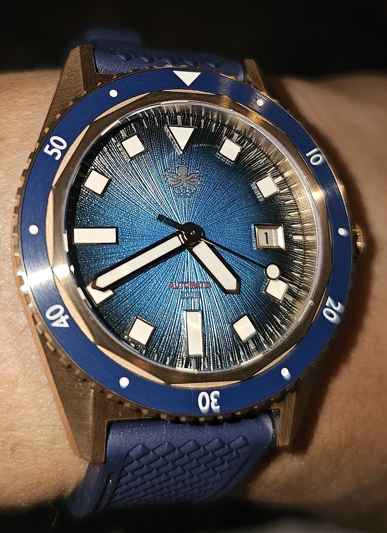 PHOIBOS Argo Bronze 200M Automatic Diver Watch PY057B Spiral