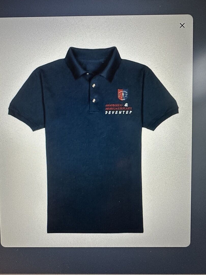 Geborduurde logo van mijn werkplaats is niet goed/volldig geborduurd.