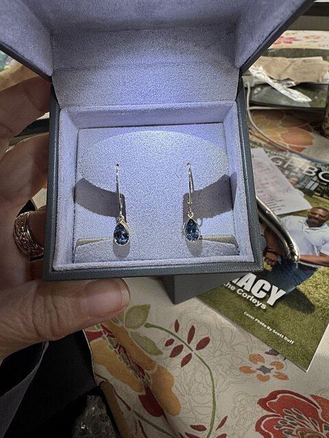 Blue topaz earrings