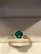 Nature Inspired Emerald &amp; Diamond Twisted Vine Ring