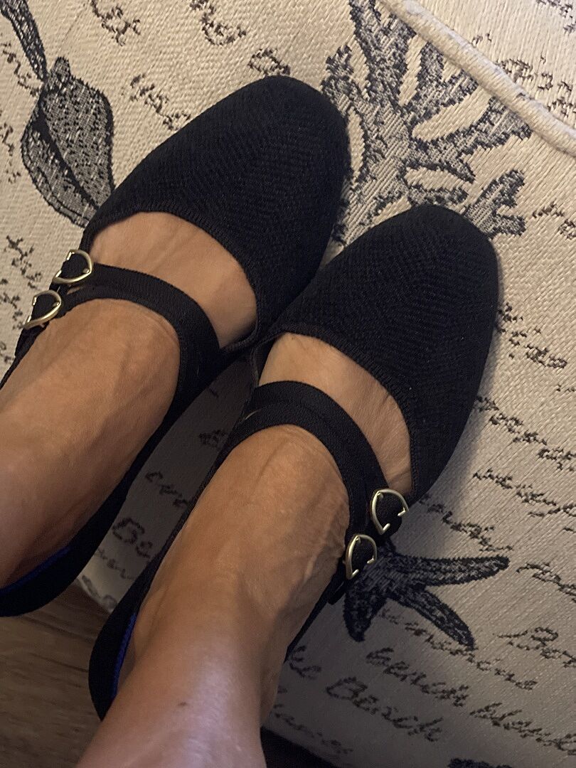 The Double Buckle Mary Jane in Black | Rothy's