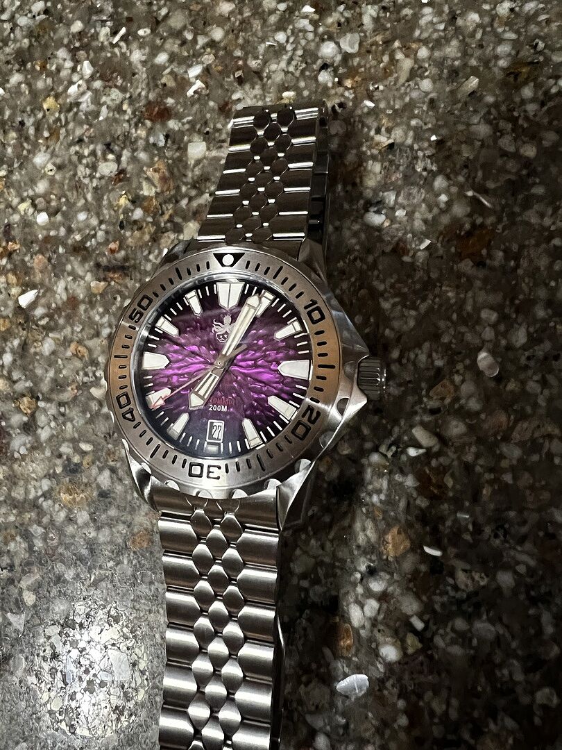 PHOIBOS KRAKEN 200M Automatic Diver Watch PY059H Midnight Purple