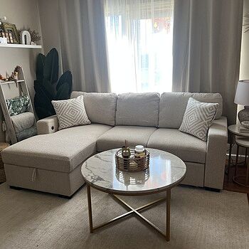 Playday Beige 93'' 2 Piece Left Arm Facing Pop-Up Sleeper Chaise Sectional with USB & USB-C Ports Love my new playday couch