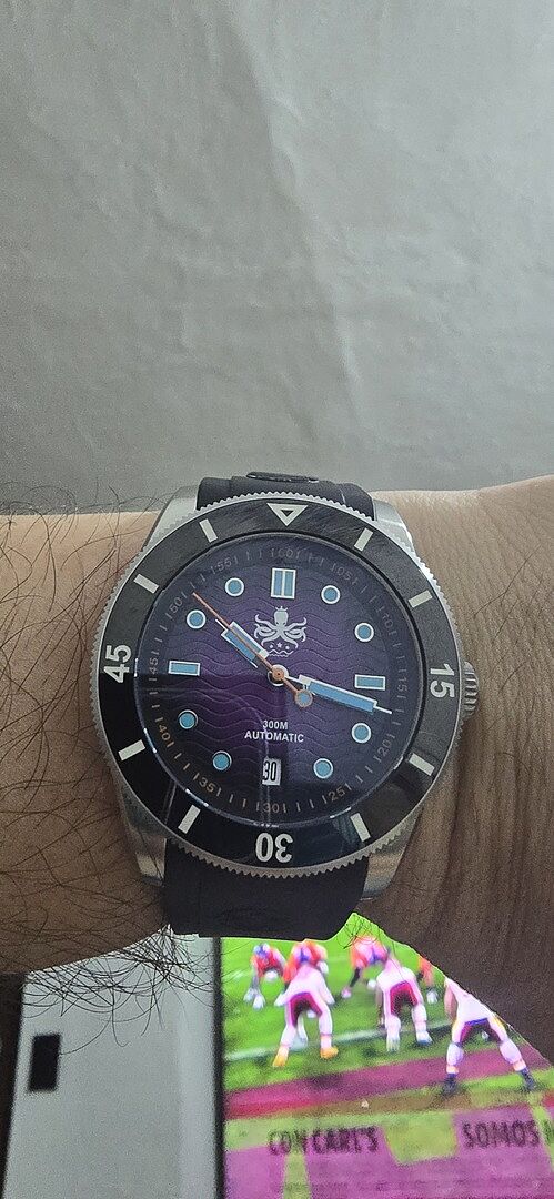 PHOIBOS WAVE MASTER PY010HR 300M Automatic Dive Watch Purple