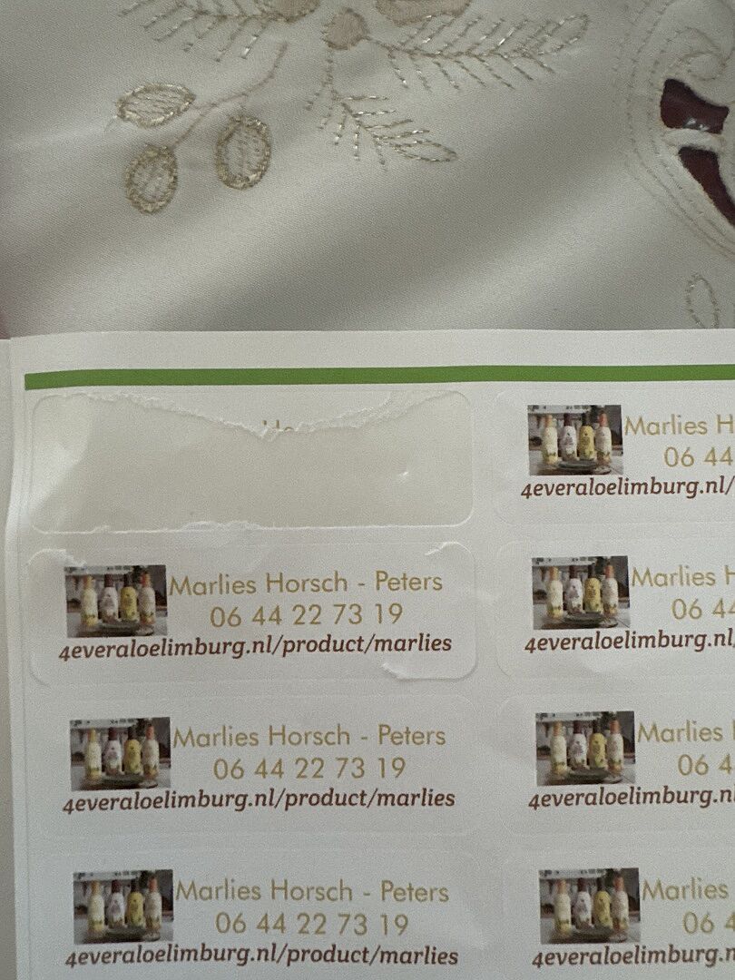 Stickers lagen niet goed los