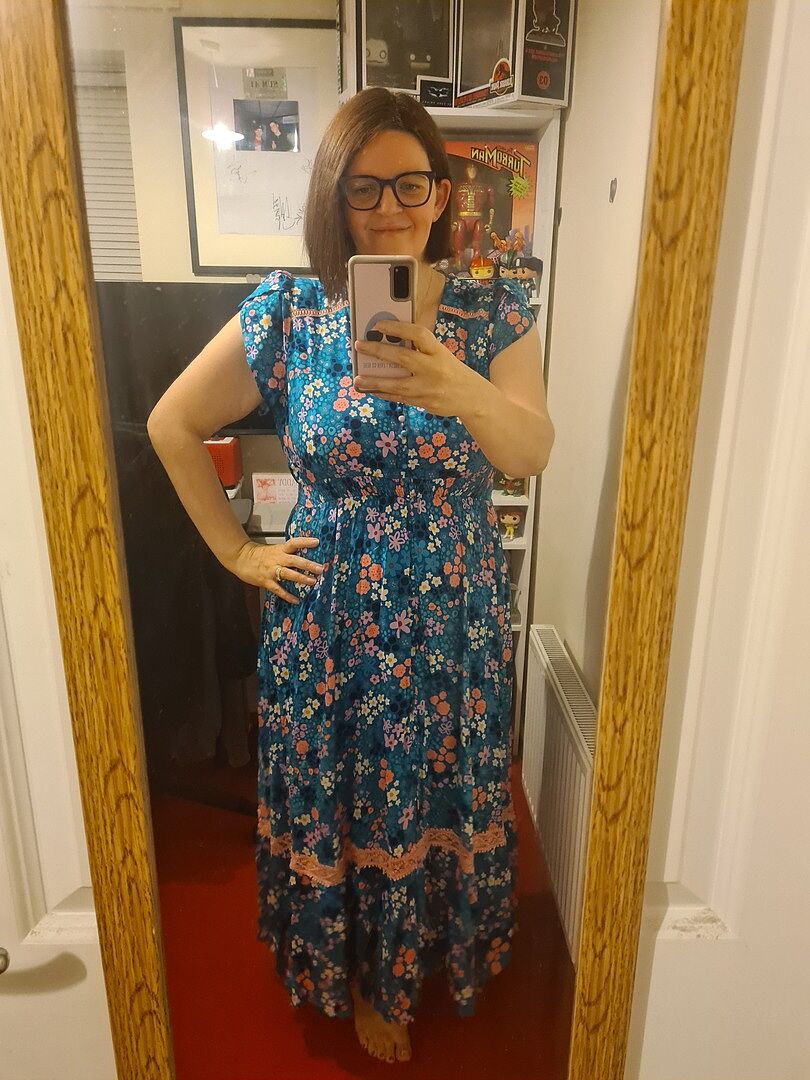 Louisa Maxi Dress in Cherry photo review