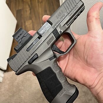 SAR SAR9 4.4" 9mm 17rd Optics Ready Pistol, Platinum - SAR9RDPT