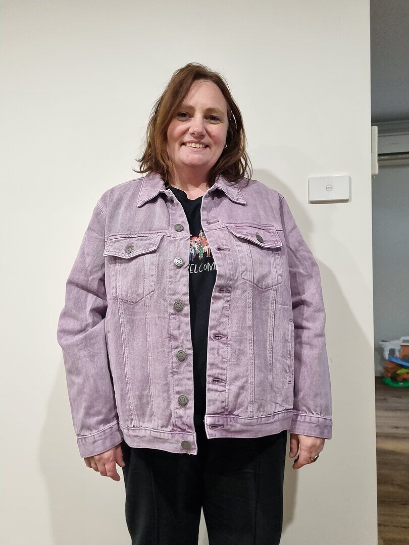 Hayden Boyfriend Denim Jacket in Black Wash photo review