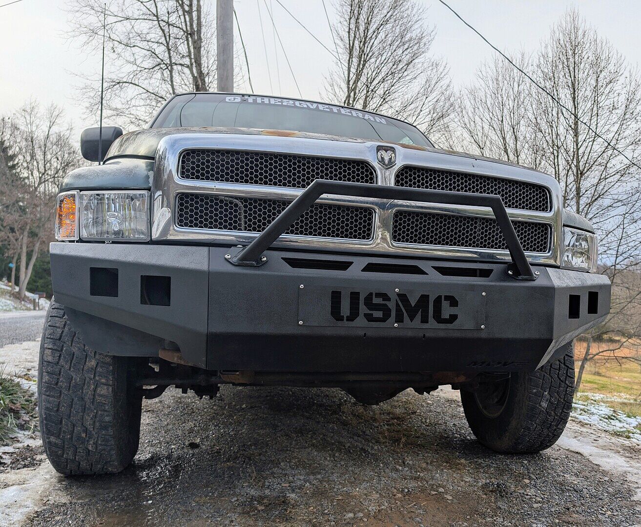 Classic Prefab Front Bumper Kit installed on DODGE 2500 1994