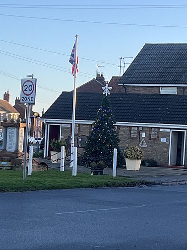 Christmas tree display making the village sparkle