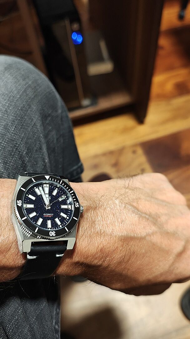 ウニョク PHOIBOS Narwhal 200M Automatic Diver Watch PY061C Black Aventurine
