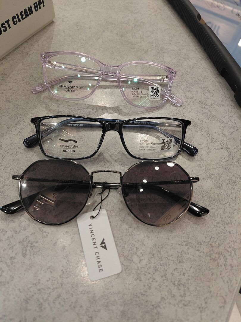 Grey Gunmetal Full Rim Geometric Vincent Chase VC Sun Metal VC