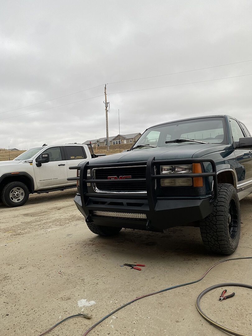Precision Front Bumper Kit installed on GMC Sierra 1500 1996