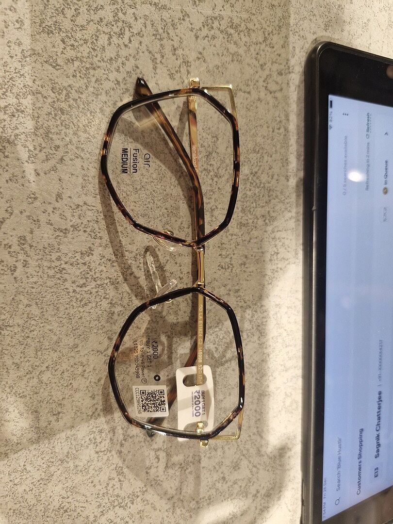 ak　904545 Buy Lenskart Air Gold TR90 Cat Eye Spectacles Online || Lenskart