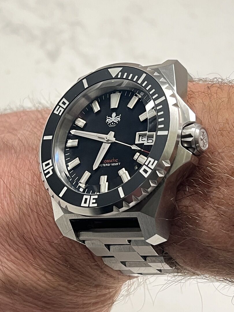 PHOIBOS LEVIATHAN PY032C 500M Automatic Diver Watch Black