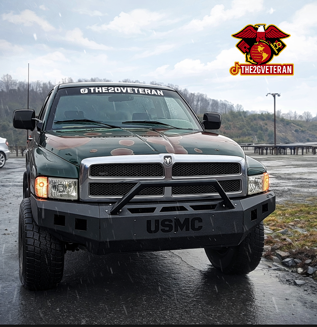 Classic Prefab Front Bumper Kit installed on DODGE Ram 2500 4x4 1994