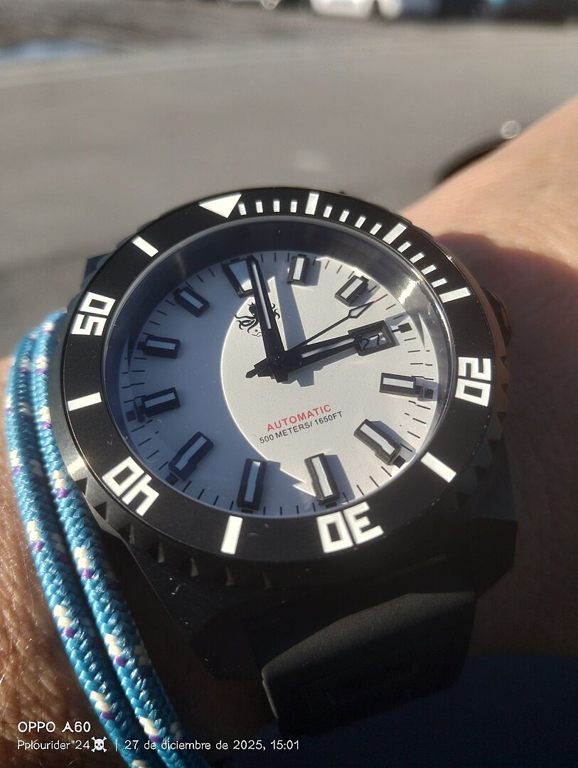 PHOIBOS LEVIATHAN PY032E DLC 500M Automatic Diver Watch White