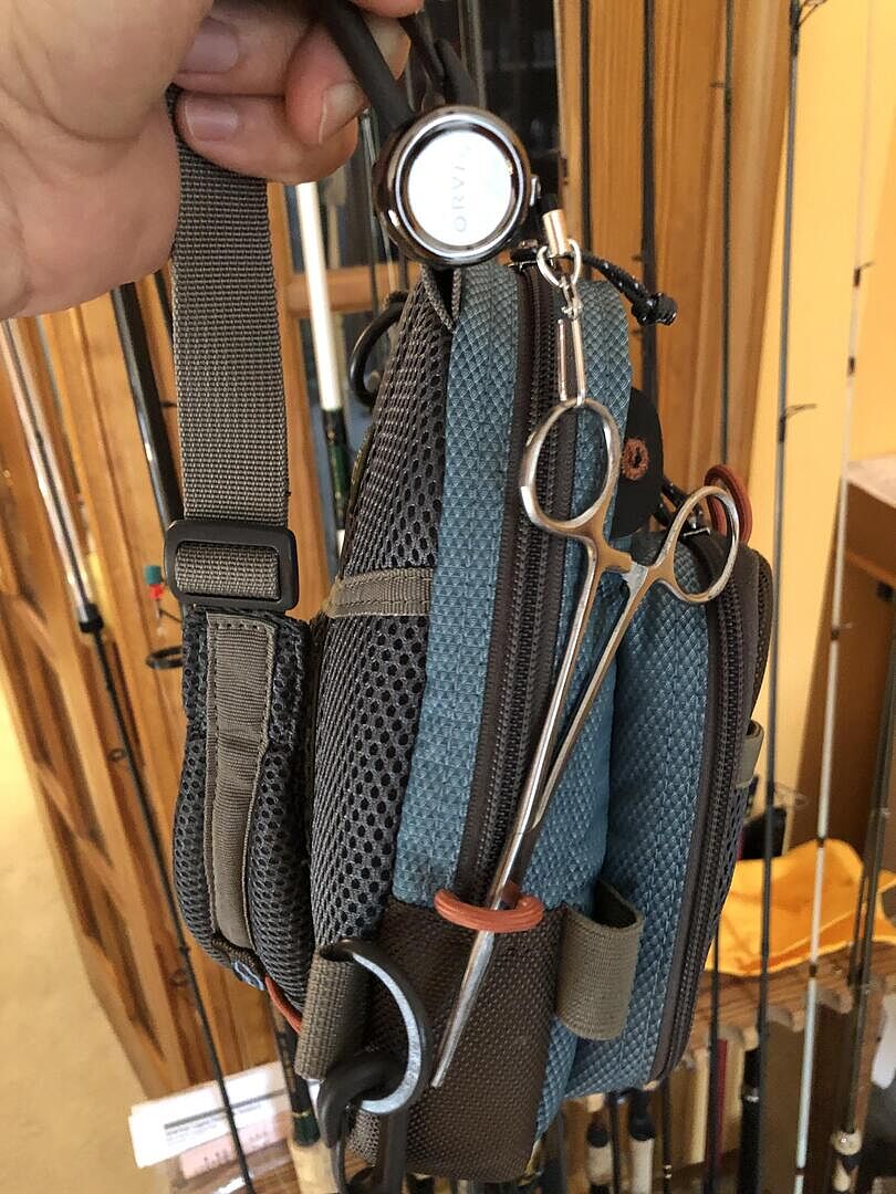 Orvis Black Nickel Carabiner With 40-Inch Tape Measure Zinger Combo – New & Ready To Clip