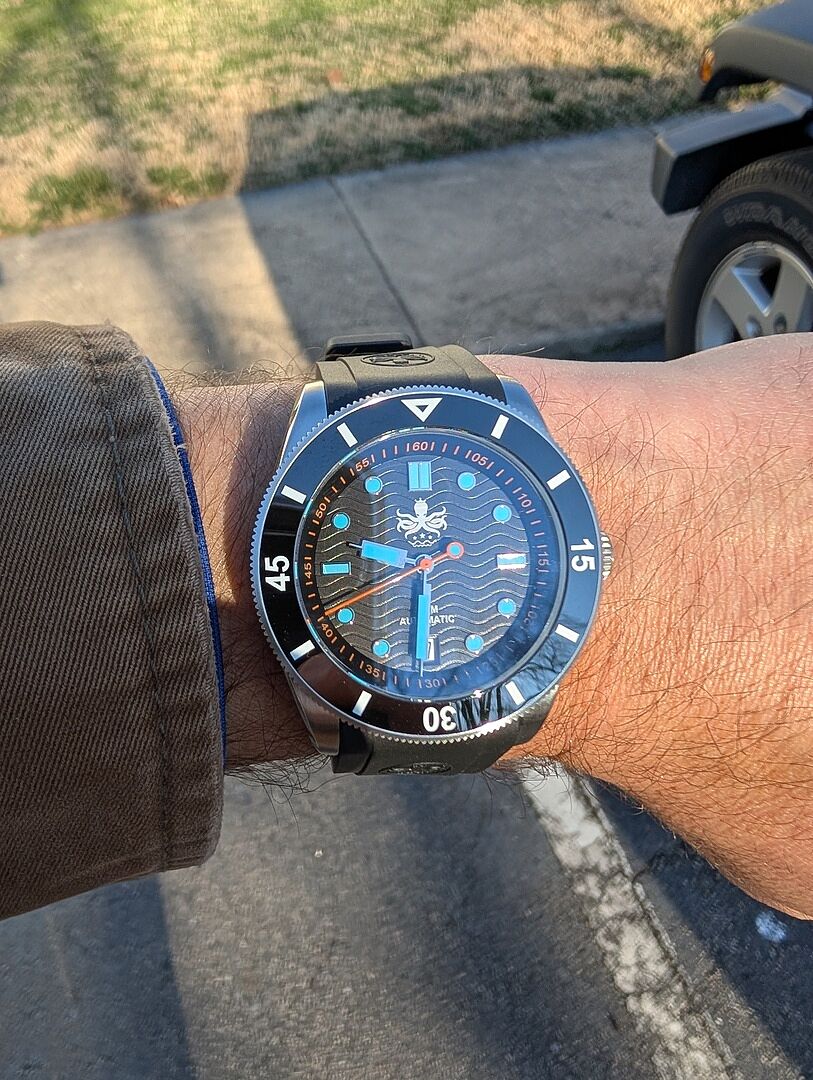 PHOIBOS WAVE MASTER PY010CR 300M Automatic Dive Watch Black