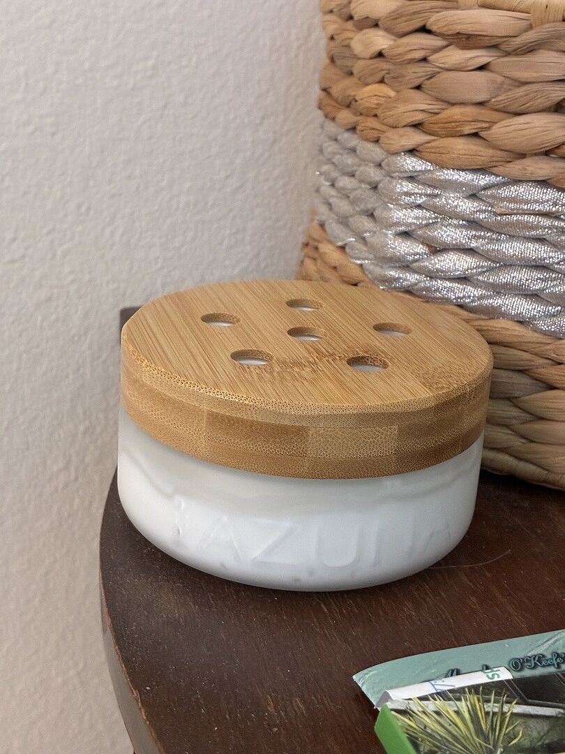 Azuna Luxe Glass jar on a shelf