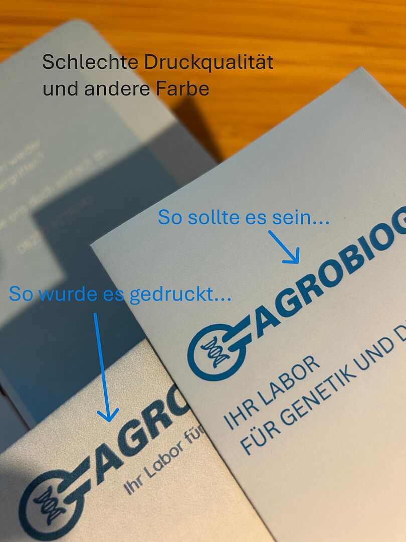 Schlechte Druckqualtiät, ungenau gestanzt