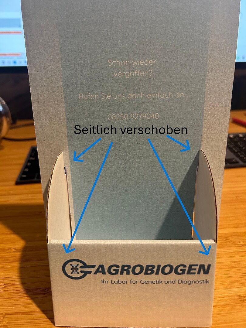 Schlechte Druckqualtiät, ungenau gestanzt