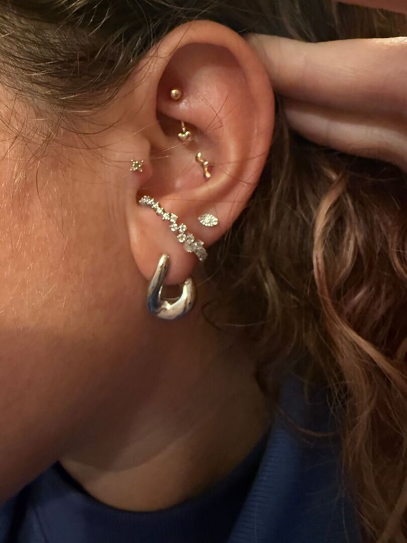Astrid & Miyu Orbit boucles d'oreilles cristal argenté