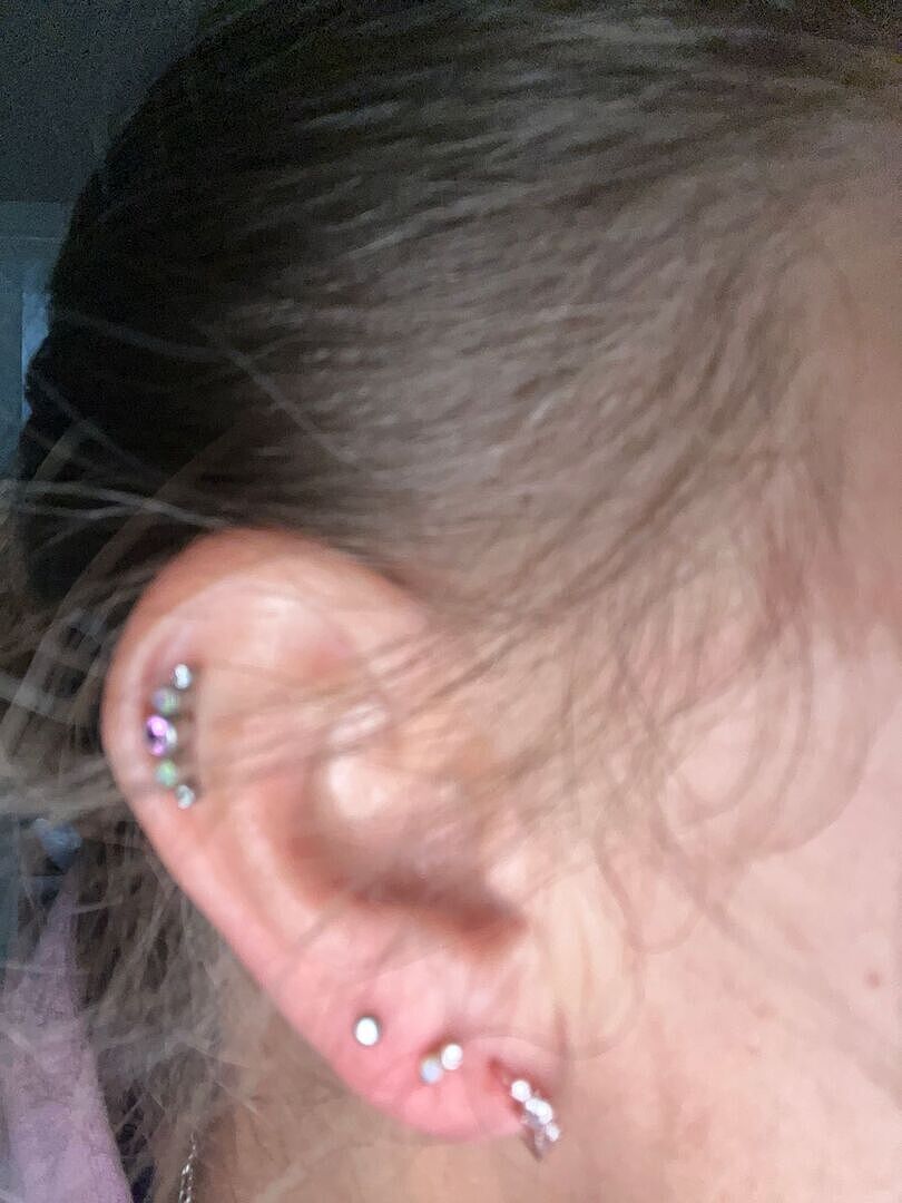 Astrid & Miyu Celestial Crystal créoles 6,5 mm or rose cristal