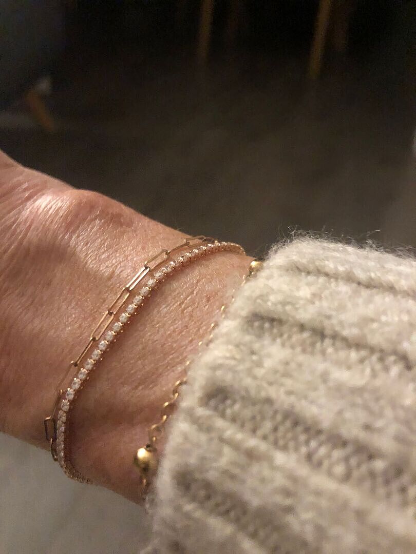 Astrid & Miyu Tennis Chain bracelet tennis or rose
