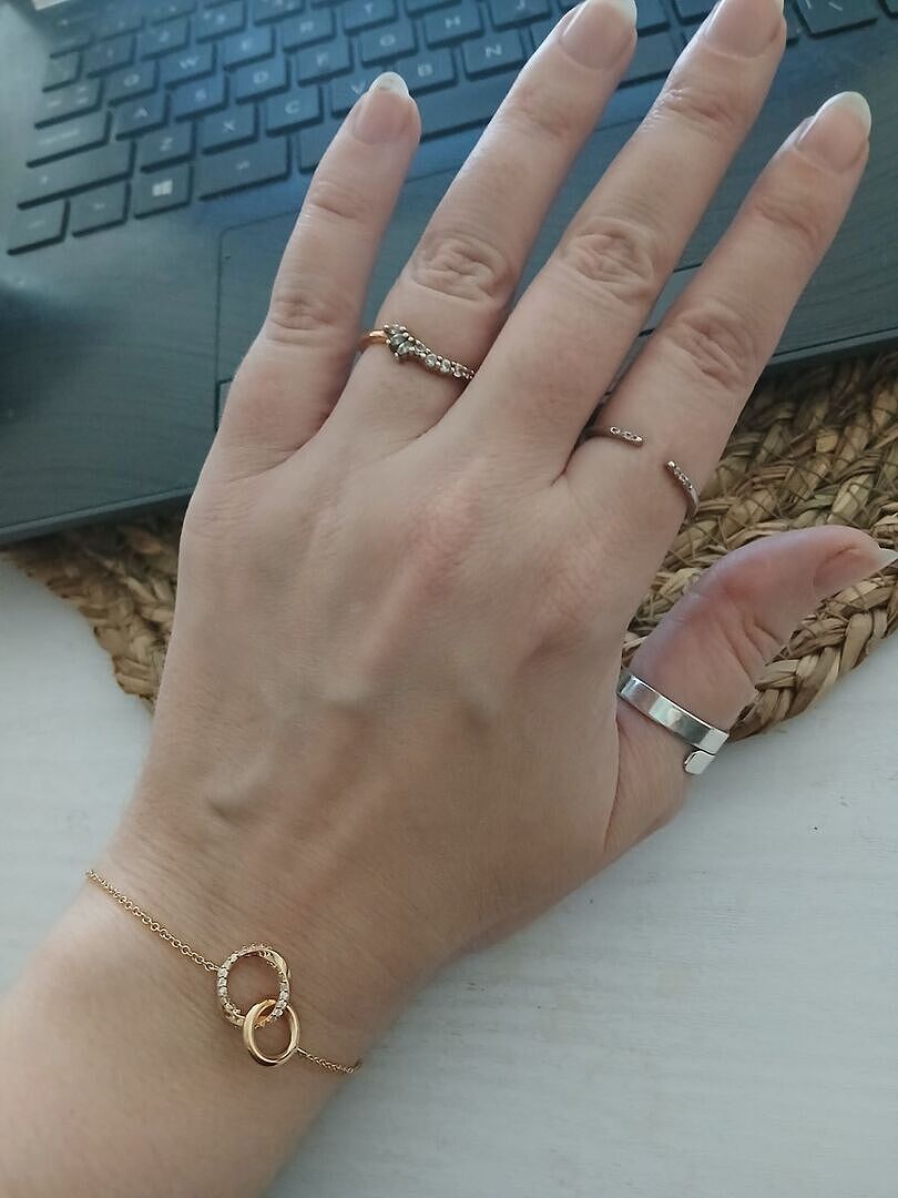 Astrid & Miyu Orbit Crystal bracelet cristal doré