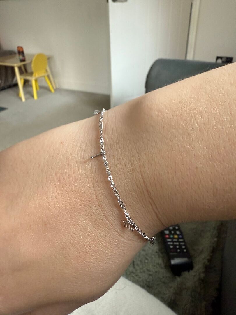 Astrid & Miyu Bold Astrid Story bracelet or blanc maillons