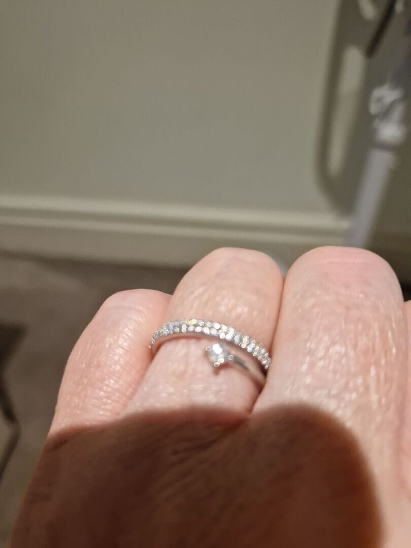 Astrid & Miyu Illusion bague argent pavé cristal