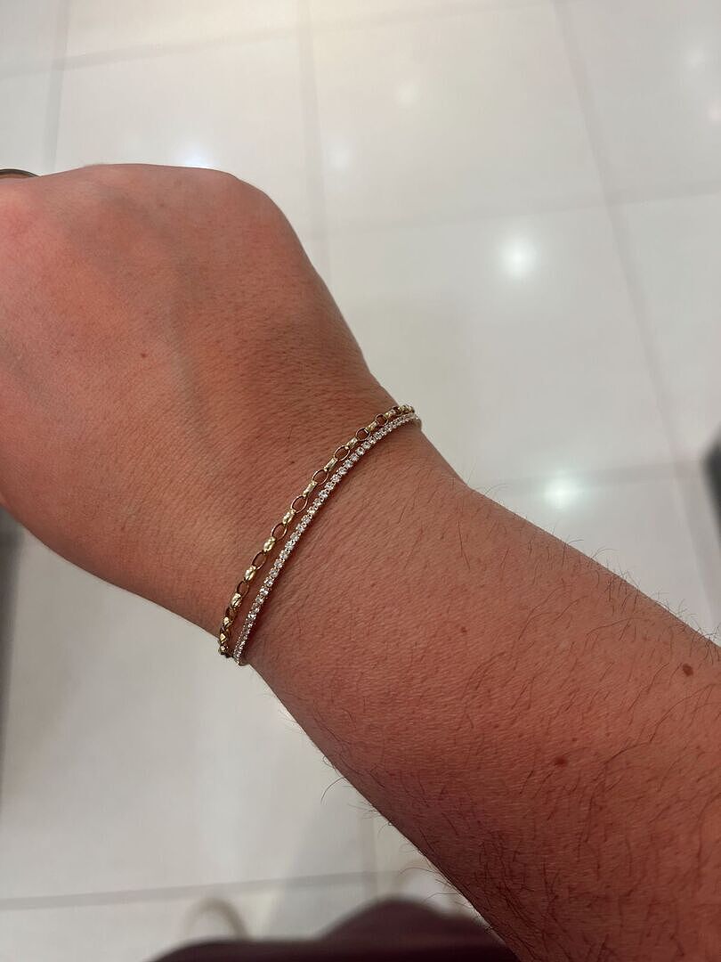 Astrid & Miyu Tennis Chain bracelet doré rivière