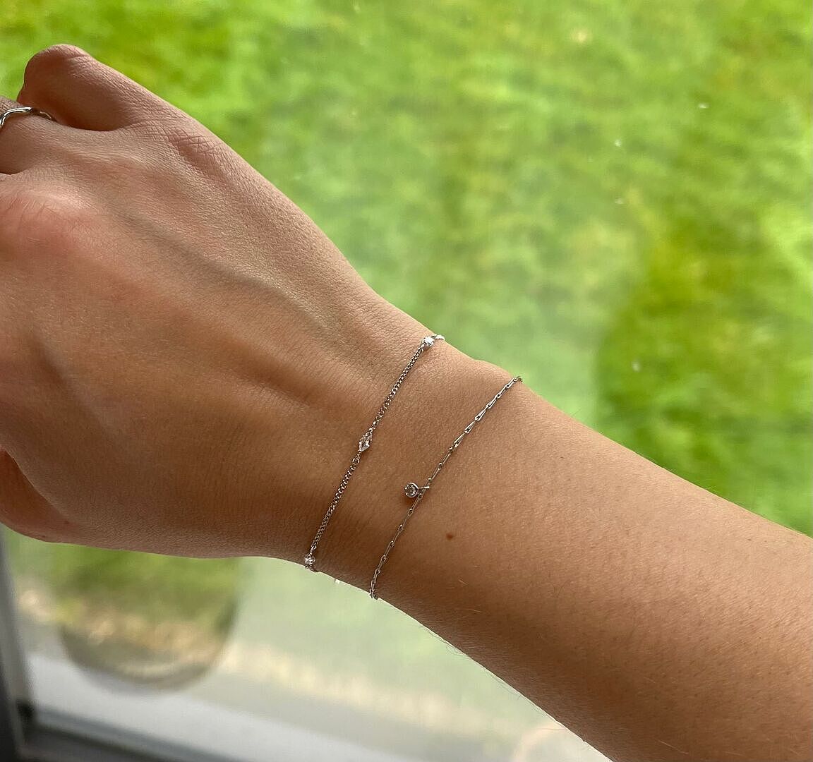 Astrid & Miyu Navette Crystal bracelet argent cristal