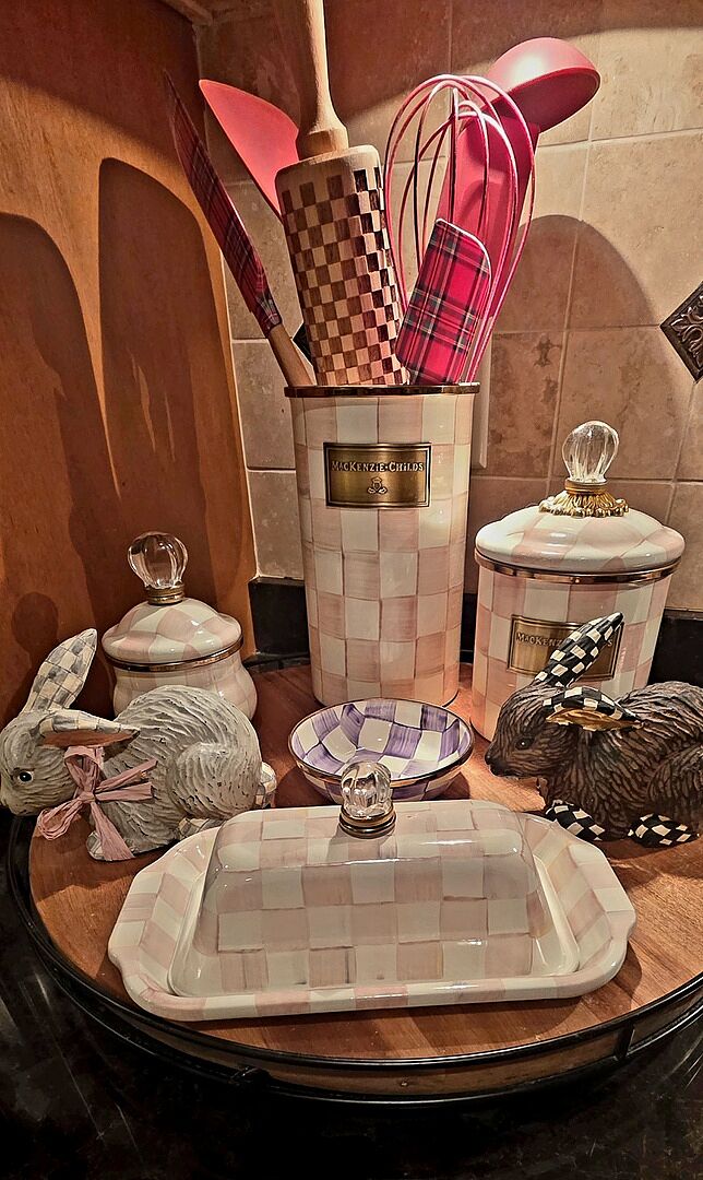 MacKenzie-Childs | Violet Check Relish Dish