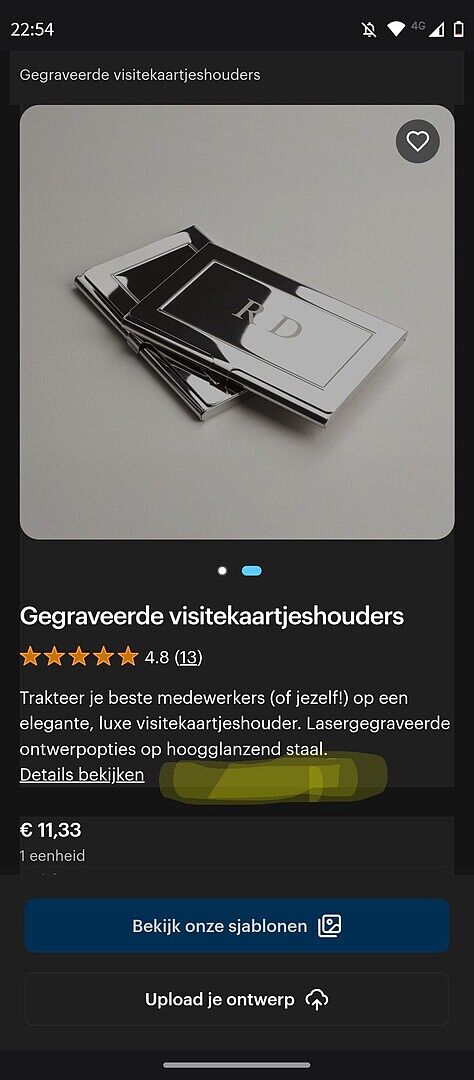 Niet van Staal zoals in de omschrijving, maar van koper!