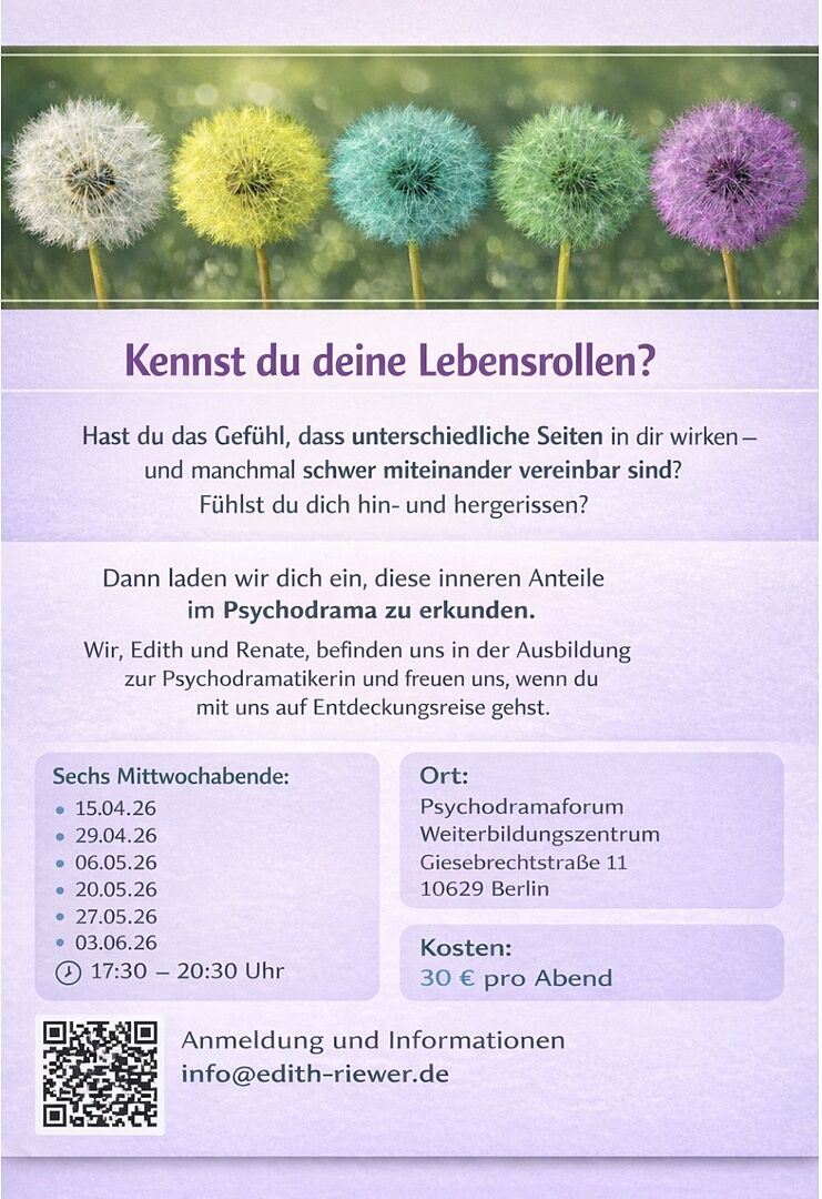 Karte für ein WorkshopPpsychodrama