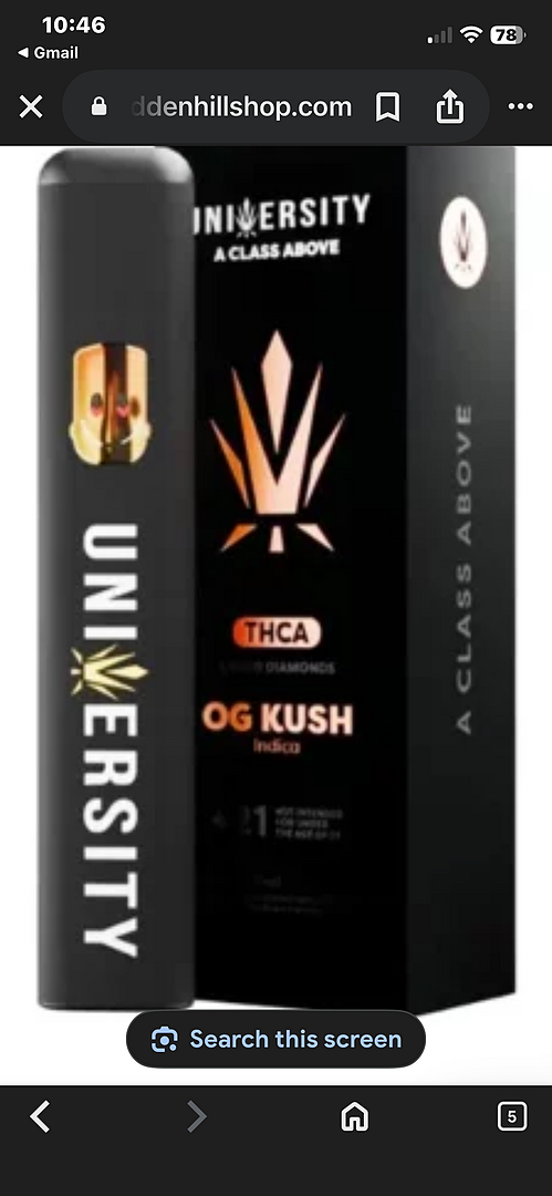 University THCA Liquid Diamonds Disposable 2G $19.99