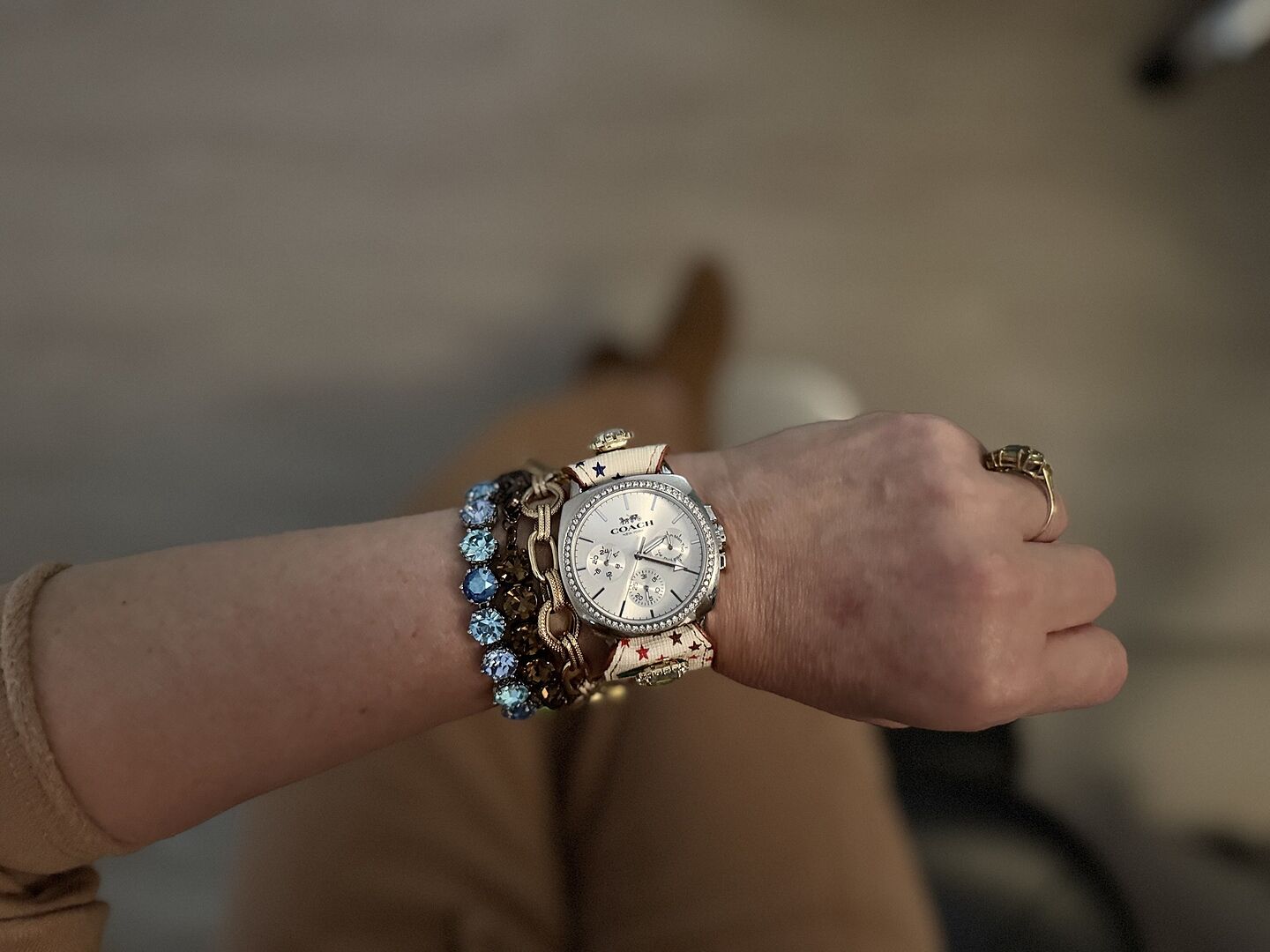 COACH Boyfriend Gold-tone Patent Leather Ladies Wristlet Watch Coach | Movado Company Store | Coach Boyfriend main image 2