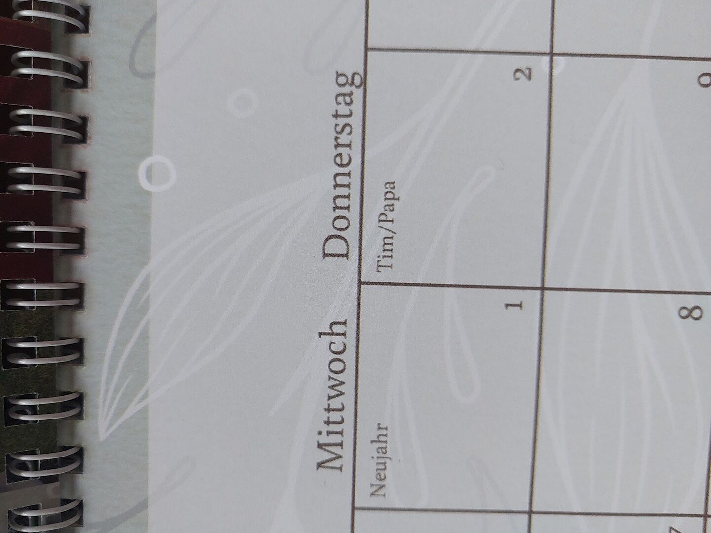 Die Daten und Tage passen nicht zusammen