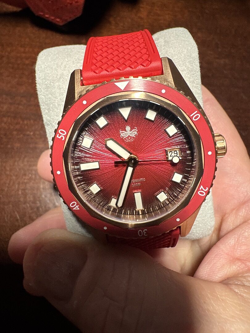 PHOIBOS Argo Bronze 200M Automatic Diver Watch PY057D Spiral