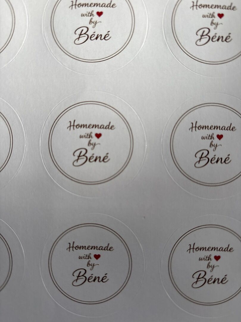 Ronde klever met logo in cirkel