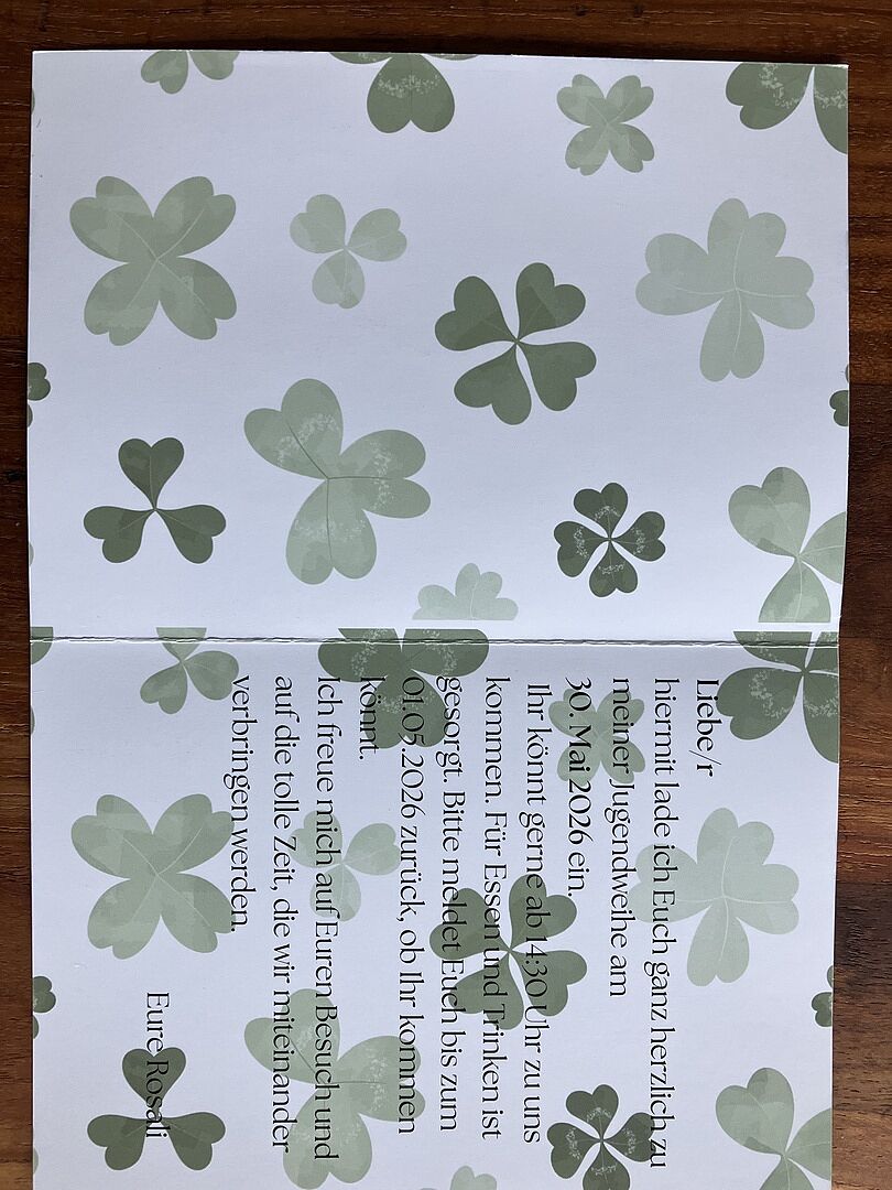 Schlechte Ausführung des Falzflyers