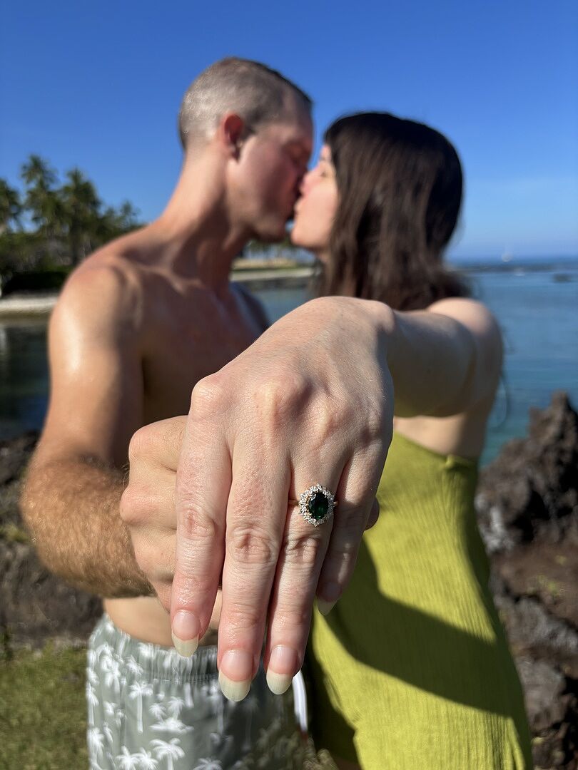 Custom Emerald Engagement Ring