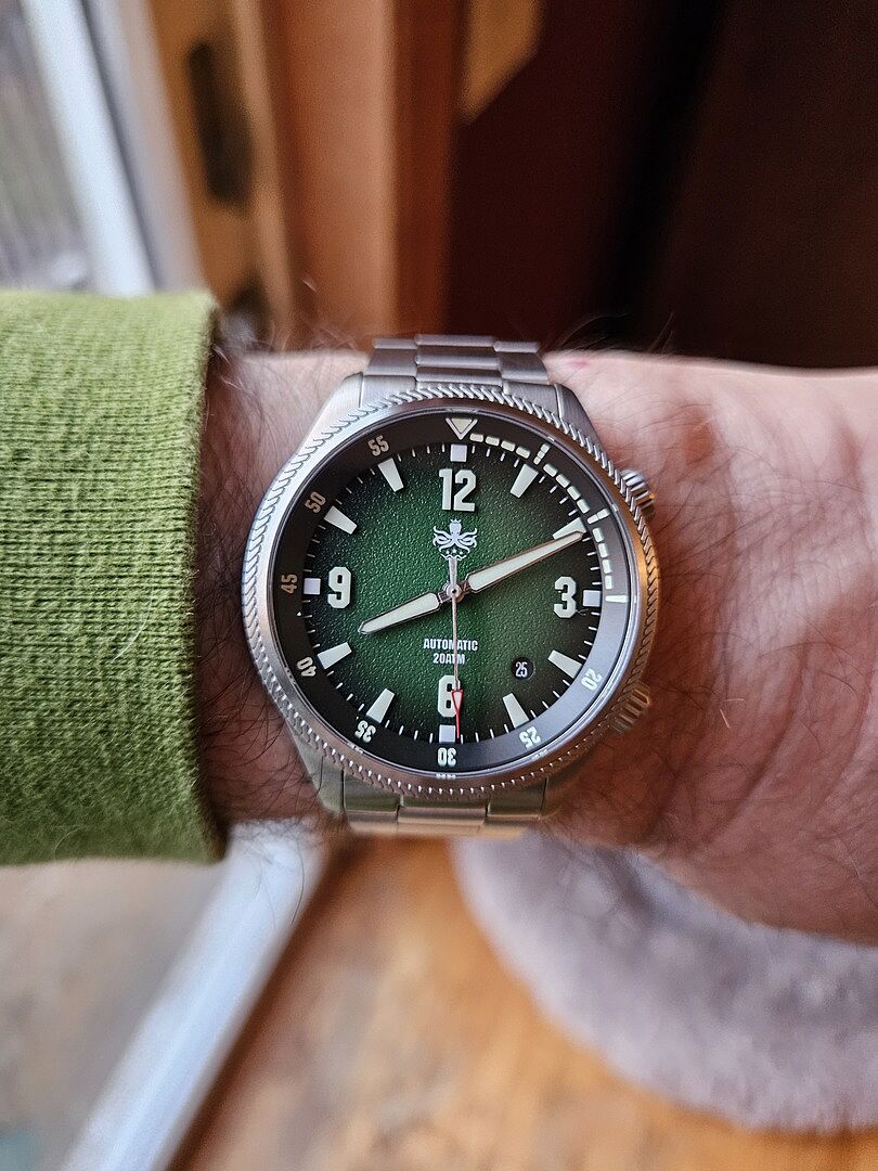 PHOIBOS Storm Corsair 200M Automatic Diver Watch PY063A Green