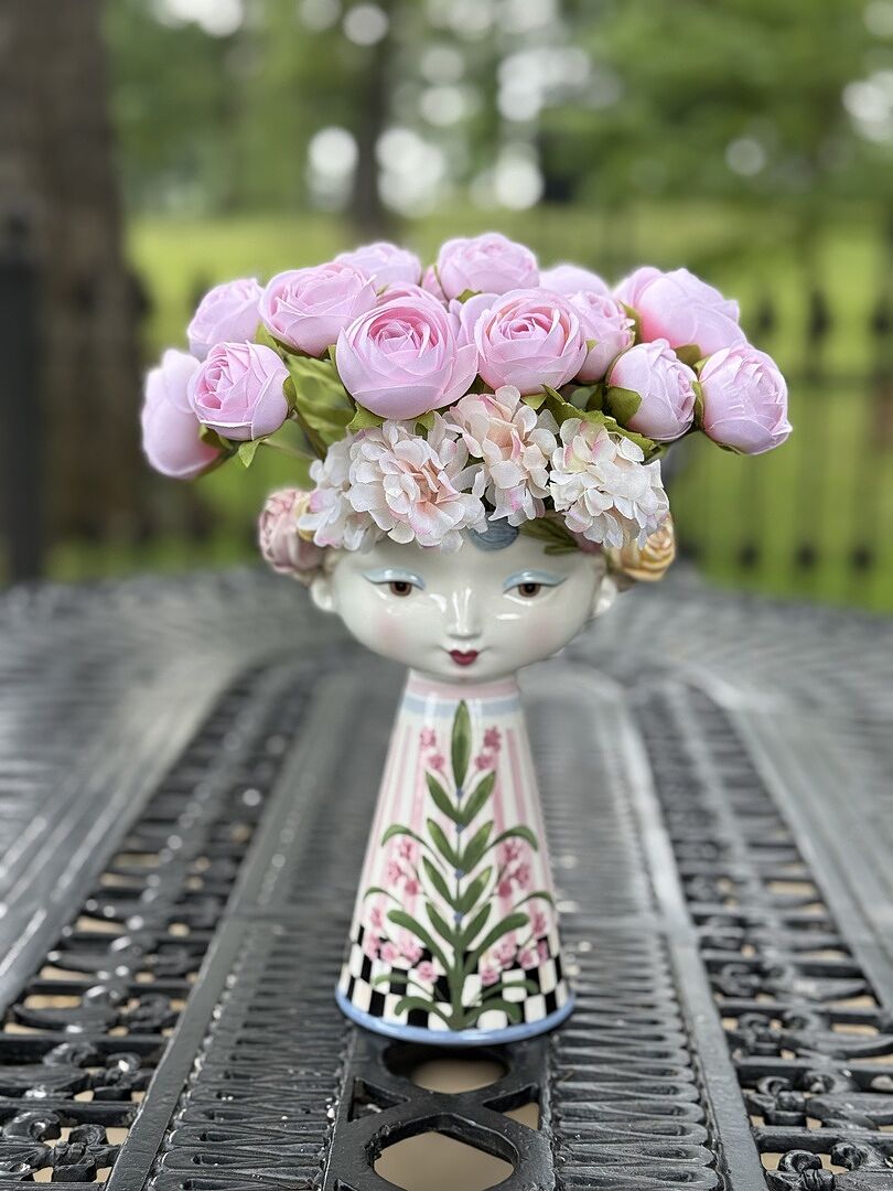 MacKenzie-Childs | Rosy Meadow Short Lady Vase