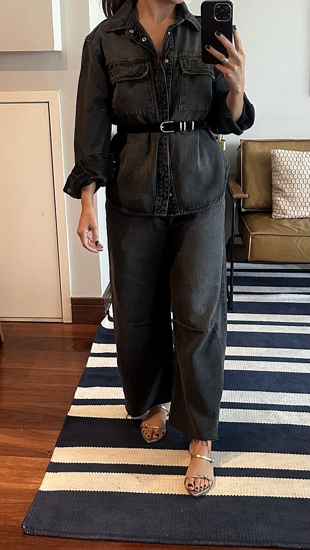 Foto enviada por cliente — Camisa Jeans Lauren Black